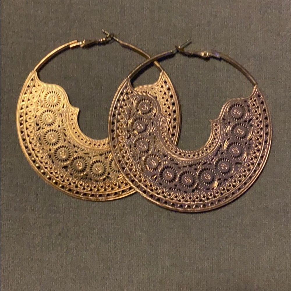 Gold bohemian Gypsy earrings